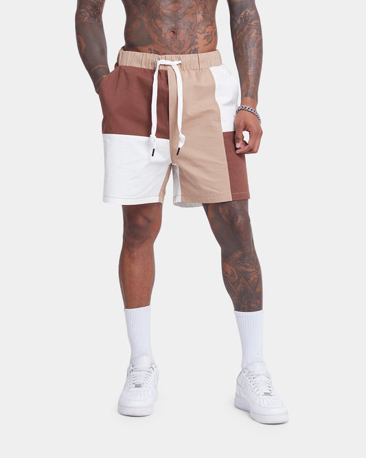 XXIII Ines Patchwork Shorts Brown