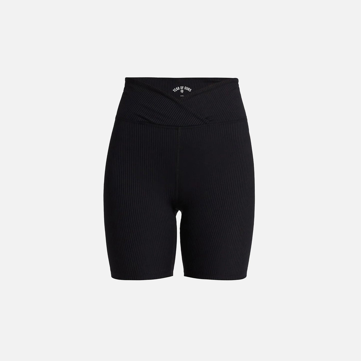 Year of Ours Ribbed V Waist Biker Short - Black